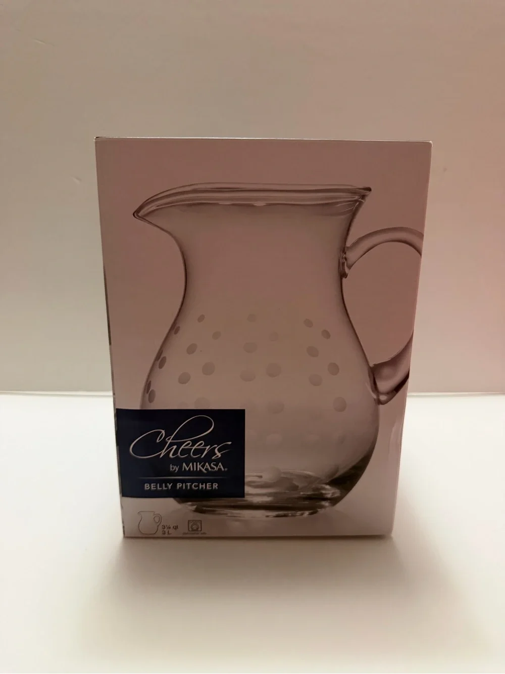 Cheers by Mikasa Belly Pitcher 3 1/4 qt/3 liters
